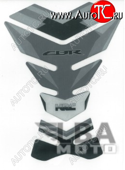1 329 р. Наклейка на бак для мотоцикла Honda CBR HRC Серая  пм-00017091  с доставкой в г. Воронеж