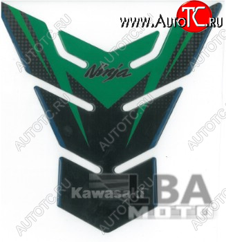 1 329 р. Наклейка на бак для мотоцикла Kawasaki Ninja Зелено-Черная  пм-00017094  с доставкой в г. Воронеж