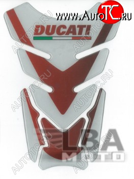 1 299 р. Наклейка на бак для мотоцикла Ducati Бело-Красная  пм-00017097  с доставкой в г. Воронеж
