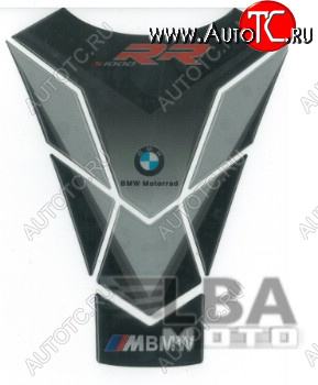1 329 р. Наклейка на бак для мотоцикла BMW S1000RR Серо-Черная  пм-00017100  с доставкой в г. Воронеж