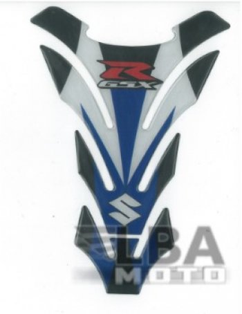 1 279 р. Наклейка на бак для мотоцикла Suzuki GSX-R Бело-Сине-Черная  пм-00017103  с доставкой в г. Воронеж. Увеличить фотографию 1