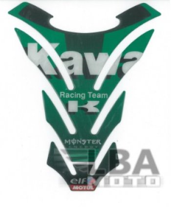 1 329 р. Наклейка на бак для мотоцикла Kawasaki Racing Зеленая  пм-00017106  с доставкой в г. Воронеж. Увеличить фотографию 2
