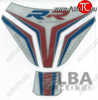 1 329 р. Наклейка на бак для мотоцикла BMW S1000RR Бело-Красно-Синяя Широкая  пм-00017111  с доставкой в г. Воронеж