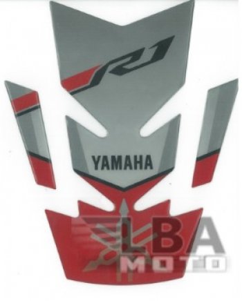 1 329 р. Наклейка на бак для мотоцикла Yamaha YZF-R1 Бело-Серо-Красная  пм-00017115  с доставкой в г. Воронеж. Увеличить фотографию 2