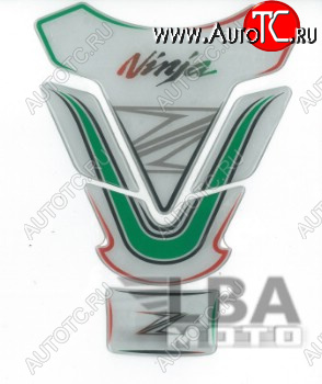 1 329 р. Наклейка на бак для мотоцикла Kawasaki Ninja Z Бело-Зеленая  пм-00017121  с доставкой в г. Воронеж