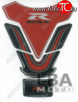 1 329 р. Наклейка на бак для мотоцикла Suzuki GSX-R Красно-Черная  пм-00017127  с доставкой в г. Воронеж