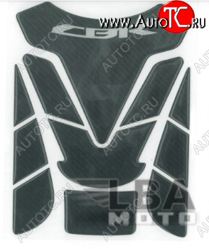 1 279 р. Наклейка на бак для мотоцикла Honda CBR Карбон Черная 1  пм-00017141  с доставкой в г. Воронеж