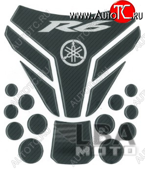1 329 р. Наклейка на бак для мотоцикла Yamaha YZF-R6 Под Карбон 2  пм-00017151  с доставкой в г. Воронеж