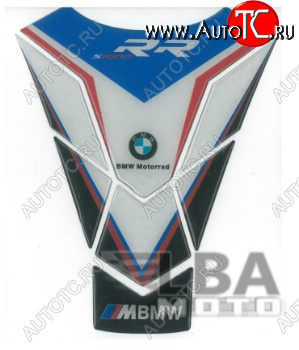 1 379 р. Наклейка на бак для мотоцикла BMW S1000RR Сине-Бело-Черная  пм-00017159  с доставкой в г. Воронеж
