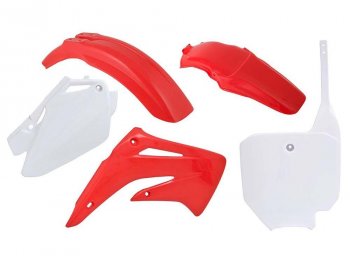 12 749 р. Комплект пластика R-Tech Honda CR85 03-07 (R-KITCRF-OEM-511) Красно-Белый  r-kitcrf-oem-511  с доставкой в г. Воронеж. Увеличить фотографию 1