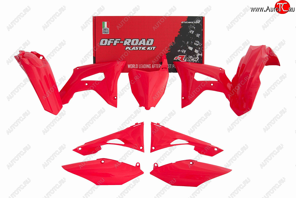 14 999 р. Комплект пластика R-Tech Honda CRF250R 19-20, CRF450R 19-20 (R-KITCRF-RS0-519) красный  r-kitcrf-rs0-519  с доставкой в г. Воронеж