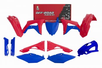 14 999 р. Комплект пластика R-Tech Honda CRF250R 19-20, CRF450R 19-20 (R-KITCRF-RSB-519) красный-синий  r-kitcrf-rsb-519  с доставкой в г. Воронеж. Увеличить фотографию 1