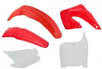 12 749 р. Комплект пластика R-Tech Honda CR125250 2000-2001 (R-KITCR0-OEM-501) красный-белый  r-kitcr0-oem-501  с доставкой в г. Воронеж. Увеличить фотографию 1