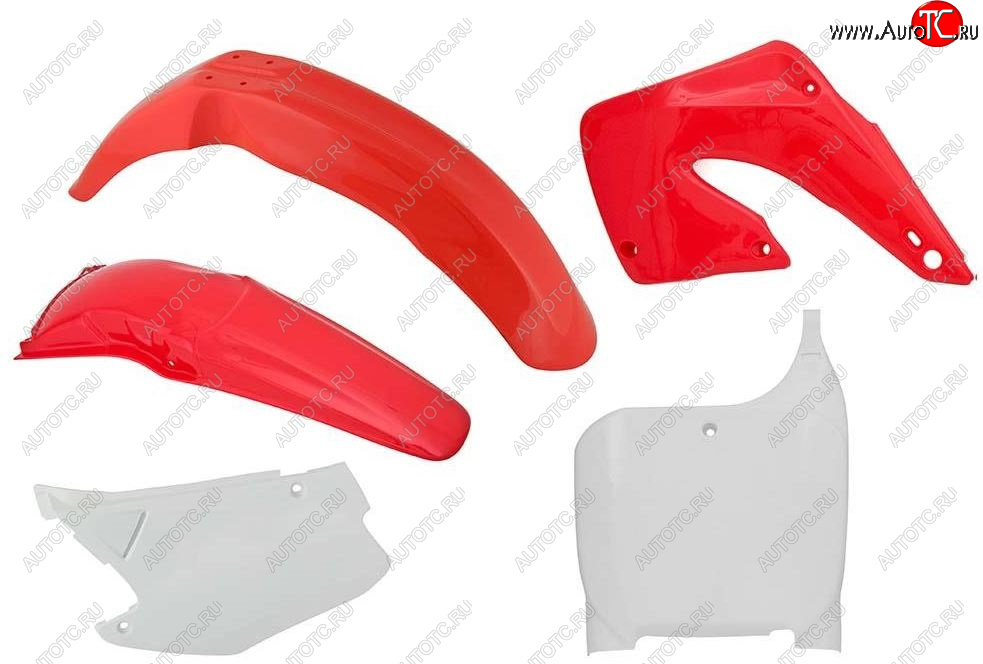 12 749 р. Комплект пластика R-Tech Honda CR125250 2000-2001 (R-KITCR0-OEM-501) красный-белый  r-kitcr0-oem-501  с доставкой в г. Воронеж