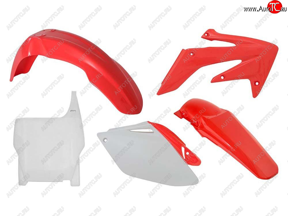 12 749 р. Комплект пластика R-Tech Honda CRF250R 2006-2007 (R-KITCRF-OEM-508) красный-белый  r-kitcrf-oem-508  с доставкой в г. Воронеж
