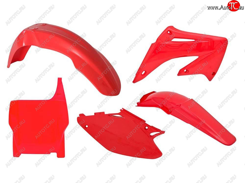 12 749 р. Комплект пластика R-Tech Honda CR125250 2004-2007 (R-KITCR0-RS0-503) Красный  r-kitcr0-rs0-503  с доставкой в г. Воронеж