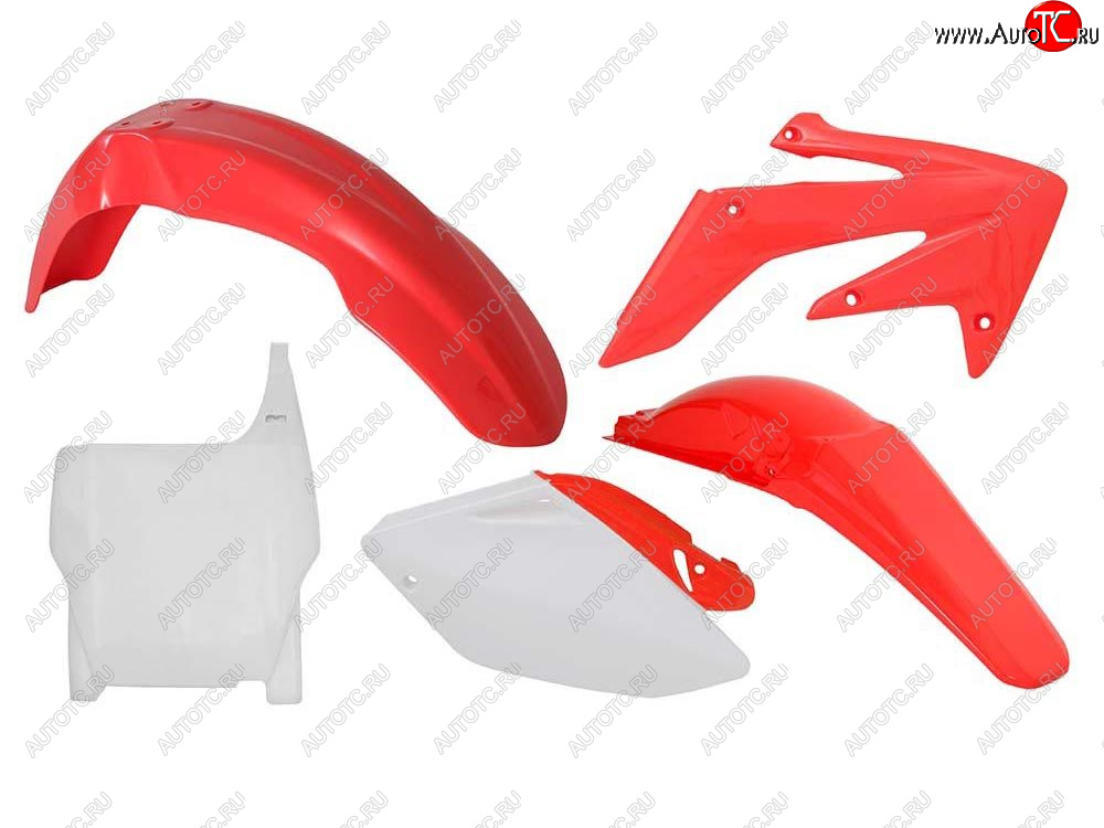 12 749 р. Комплект пластика R-Tech Honda CRF250R 04-05 (R-KITCRF-OEM-507) Красно-Белый  r-kitcrf-oem-507  с доставкой в г. Воронеж