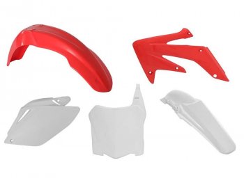 12 749 р. Комплект пластика R-Tech Honda CRF250R 08-09 (R-KITCRF-OEM-588) Бело-Красный  r-kitcrf-oem-588  с доставкой в г. Воронеж. Увеличить фотографию 1