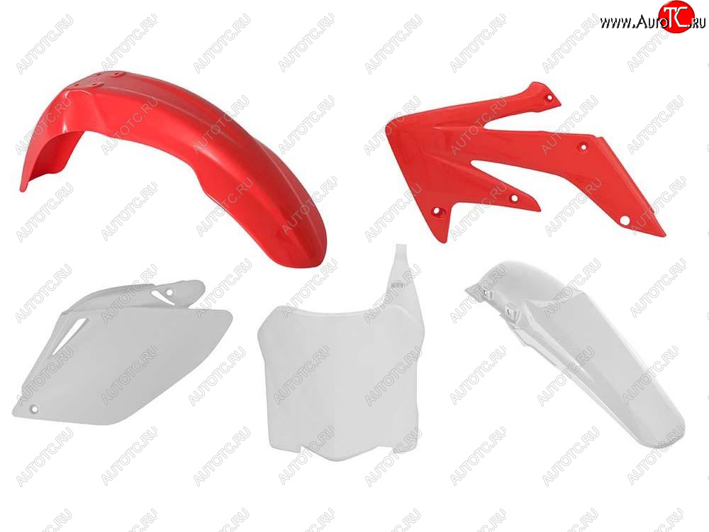 12 749 р. Комплект пластика R-Tech Honda CRF250R 08-09 (R-KITCRF-OEM-588) Бело-Красный  r-kitcrf-oem-588  с доставкой в г. Воронеж