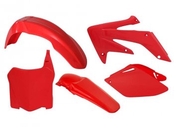 12 749 р. Комплект пластика R-Tech Honda CRF250R 08-09 (R-KITCRF-RS0-588) Красный  r-kitcrf-rs0-588  с доставкой в г. Воронеж. Увеличить фотографию 1