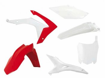 14 999 р. Комплект пластика R-Tech Honda CRF250R 14-17, CRF450R 13-16 (R-KITCRF-OEM-518) Бело-Красный  r-kitcrf-oem-518  с доставкой в г. Воронеж. Увеличить фотографию 1