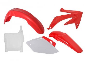 12 749 р. Комплект пластика R-Tech Honda CRF450R 2007 (R-KITCRF-OEM-509) Красно-Белый  r-kitcrf-oem-509  с доставкой в г. Воронеж. Увеличить фотографию 1