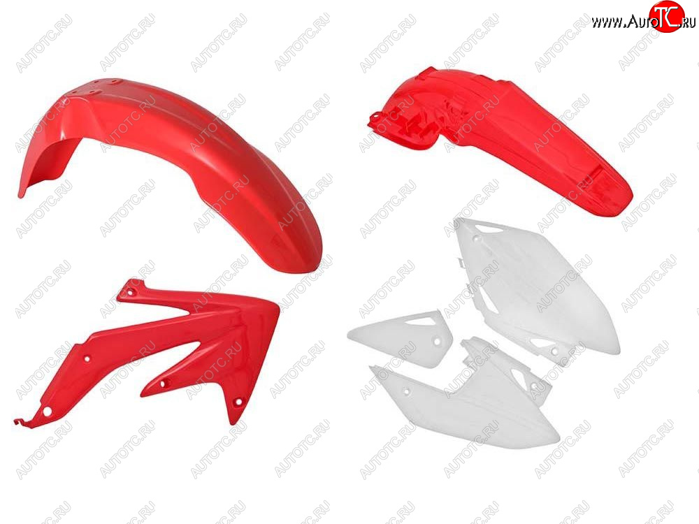 11 799 р. Комплект пластика R-Tech Honda CRF450X 05-07 (R-KITCRX-OEM-414) бело-красный  r-kitcrx-oem-414  с доставкой в г. Воронеж