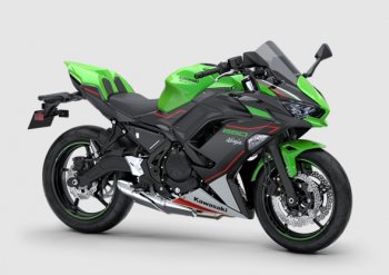 27 499 р. Комплект пластика для мотоцикла Kawasaki ER-6F 21-23 Зелено-Черно-Белый  пм-00028817  с доставкой в г. Воронеж. Увеличить фотографию 1