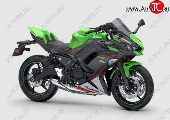 27 499 р. Комплект пластика для мотоцикла Kawasaki ER-6F 21-23 Зелено-Черно-Белый  пм-00028817  с доставкой в г. Воронеж