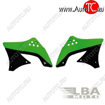 7 399 р. Обтекатели радиатора R-Tech Kawasaki KX450F 09-11 (R-CVKXFVENR49) зеленыечерные  r-cvkxfvenr49  с доставкой в г. Воронеж