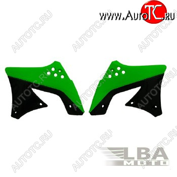 7 399 р. Обтекатели радиатора R-Tech Kawasaki KX250F 09-12 (R-CVKXFVENR29) зеленыечерные  r-cvkxfvenr29  с доставкой в г. Воронеж