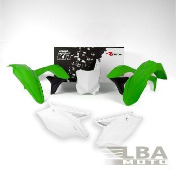 12 749 р. Комплект пластика R-Tech Kawasaki KX450F 16-17 (for USA) (R-KITKXF-OEM-597) зеленыйчерныйбелый  r-kitkxf-oem-597  с доставкой в г. Воронеж. Увеличить фотографию 1