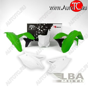 12 749 р. Комплект пластика R-Tech Kawasaki KX450F 16-17 (for USA) (R-KITKXF-OEM-597) зеленыйчерныйбелый  r-kitkxf-oem-597  с доставкой в г. Воронеж