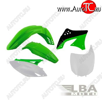 12 749 р. Комплект пластика R-Tech Kawasaki KX450F 09-11 (R-KITKXF-OEM-510) зеленыйчерныйбелый  r-kitkxf-oem-510  с доставкой в г. Воронеж