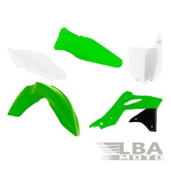 12 749 р. Комплект пластика R-Tech Kawasaki KX250F 13-16 (R-KITKXF-OEM-596) зеленыйчерныйбелый  r-kitkxf-oem-596  с доставкой в г. Воронеж. Увеличить фотографию 1
