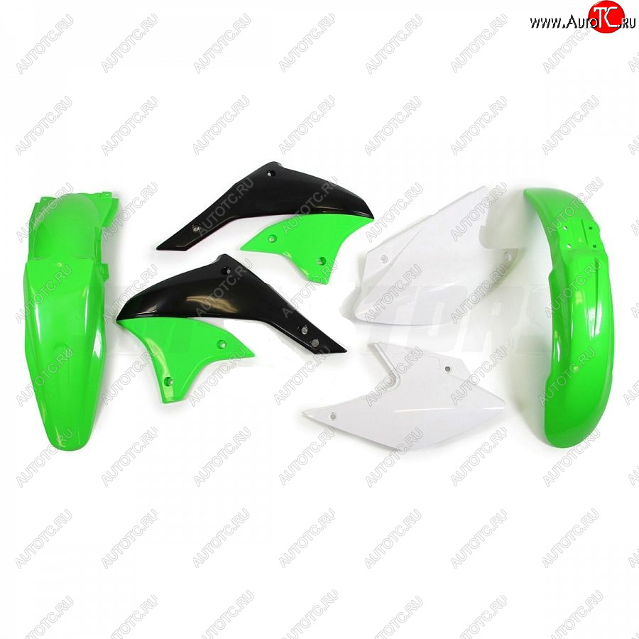 11 799 р. Комплект пластика R-Tech Kawasaki KLX450R 07-16 (R-KITKLX-OEM-497) зеленыйчерныйбелый  r-kitklx-oem-497  с доставкой в г. Воронеж