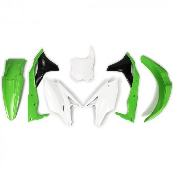 12 749 р. Комплект пластика R-Tech Kawasaki KX250F 17-20 (R-KITKXF-OEM-519) зеленыйбелыйчерный  r-kitkxf-oem-519  с доставкой в г. Воронеж. Увеличить фотографию 1