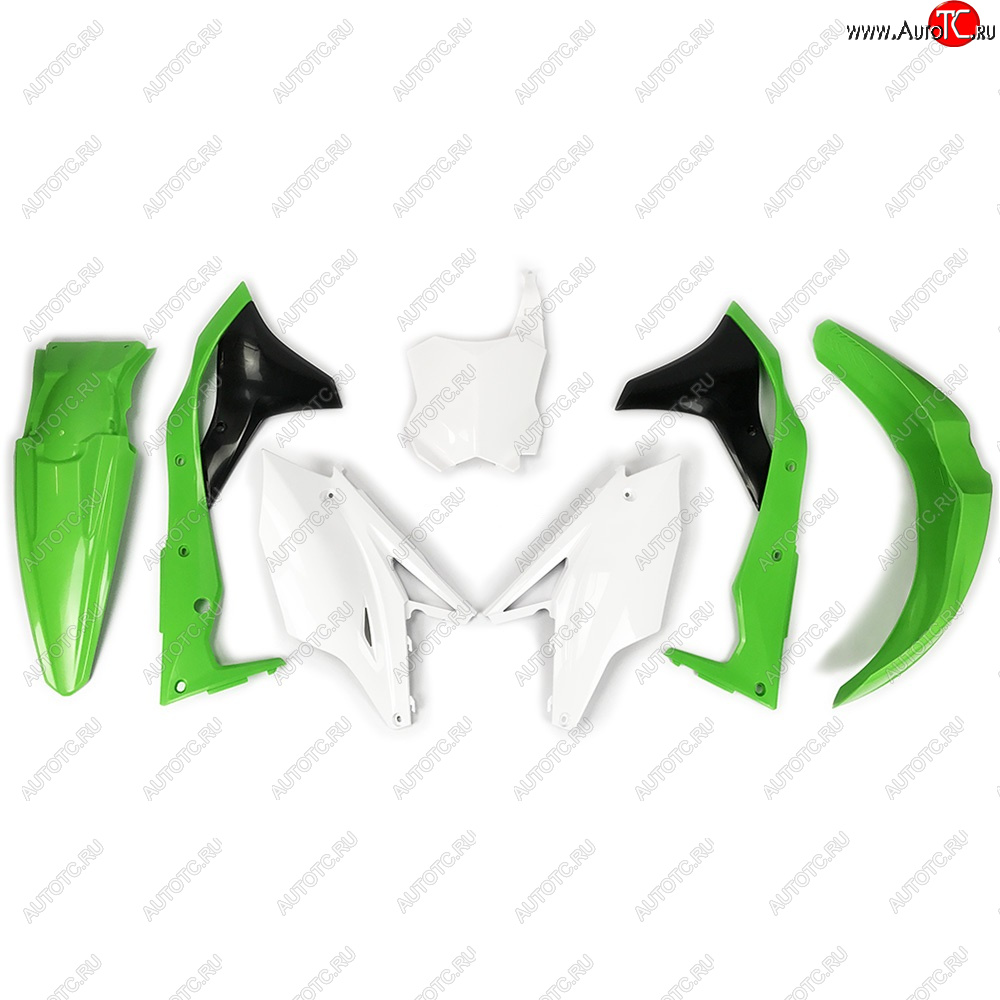 12 749 р. Комплект пластика R-Tech Kawasaki KX250F 17-20 (R-KITKXF-OEM-519) зеленыйбелыйчерный  r-kitkxf-oem-519  с доставкой в г. Воронеж