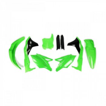 12 749 р. Комплект пластика R-Tech Kawasaki KX250F 17-20 (R-KITKXF-VF0-519) неоновый зеленый  r-kitkxf-vf0-519  с доставкой в г. Воронеж. Увеличить фотографию 1