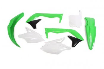 12 749 р. Комплект пластика R-Tech Kawasaki KX450F 16-18 (R-KITKXF-OEM-517) зеленыйбелыйчерный  r-kitkxf-oem-517  с доставкой в г. Воронеж. Увеличить фотографию 1