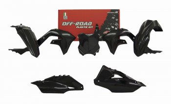 12 749 р. Комплект пластика R-Tech Kawasaki KX450F 19-20 (R-KITKXF-NR0-599) черный  r-kitkxf-nr0-599  с доставкой в г. Воронеж. Увеличить фотографию 1