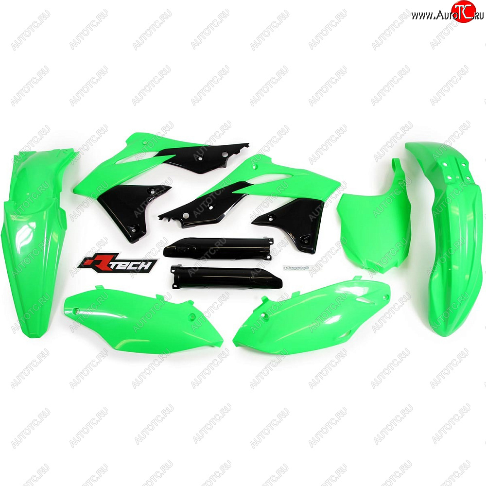 13 999 р. Комплект пластика R-Tech Kawasaki KX250F 13-16 (R-KITKXF-VF0-516) Зелено-Черный Neon  r-kitkxf-vf0-516  с доставкой в г. Воронеж