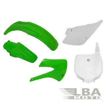 12 749 р. Комплект пластика R-Tech Kawasaki KX85100 98-13 (R-KITKX0-OEM-507) зеленыйбелый  r-kitkx0-oem-507  с доставкой в г. Воронеж. Увеличить фотографию 1