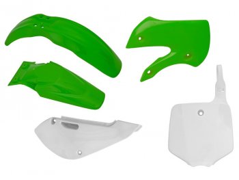 12 749 р. Комплект пластика R-Tech Kawasaki KX65 01-21 (R-KITKX0-OEM-508) Зелено-Белый  r-kitkx0-oem-508  с доставкой в г. Воронеж. Увеличить фотографию 1