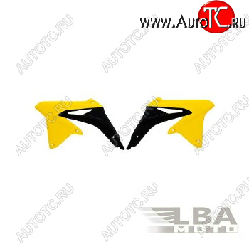 7 399 р. Обтекатели радиатора R-Tech Suzuki RMZ450 08-17, RMX450Z 10-17 (R-CVRMZGINR08) желтыечерные  r-cvrmzginr08  с доставкой в г. Воронеж