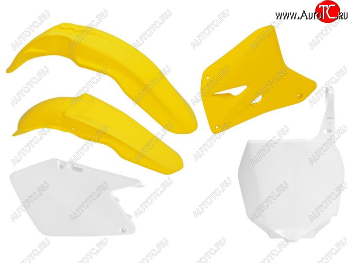 12 749 р. Комплект пластика R-Tech Suzuki RM125250 01-11 (R-KITRM0-OEM-502) желтыйбелый  r-kitrm0-oem-502  с доставкой в г. Воронеж