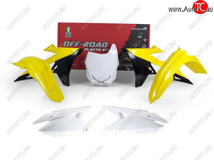 12 749 р. Комплект пластика R-Tech Suzuki RMZ450 2018 (R-KITRMZ-OEM-518) желтыйбелыйчерный  r-kitrmz-oem-518  с доставкой в г. Воронеж
