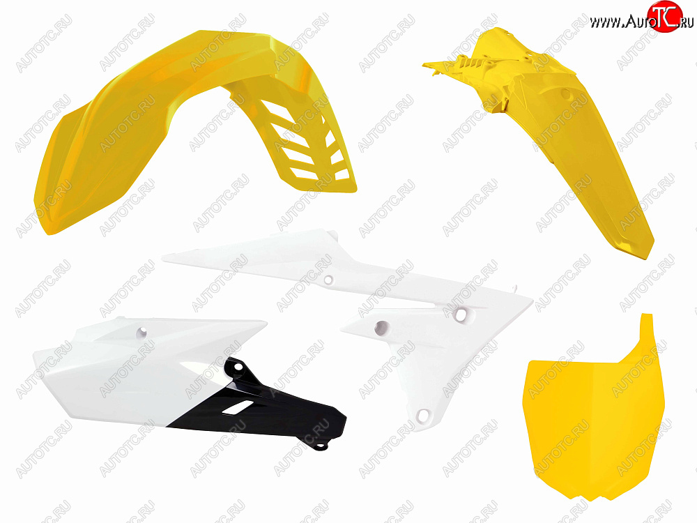 14 999 р. Комплект пластика R-Tech Yamaha WR250F 15-19, WR450F 16-18 (R-KITWRF-GY0-515) белыйжелтый  r-kitwrf-gy0-515  с доставкой в г. Воронеж
