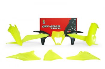 14 999 р. Комплект пластика R-Tech KTM EXC125250EXC-F250350450500 20-21 (R-KITKTM-GF0-520) Желтый неон  r-kitktm-gf0-520  с доставкой в г. Воронеж. Увеличить фотографию 1