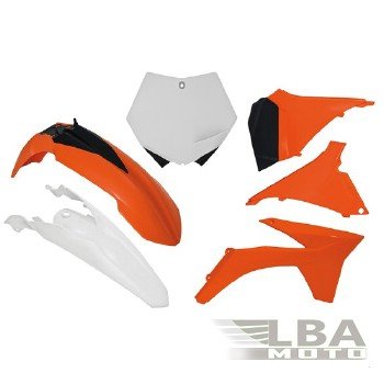 12 749 р. Комплект пластика R-Tech KTM SX125-250 2012, SXF250-450 11-12 (R-KITKTM-OEM-509) оранжбелыйчерный  r-kitktm-oem-509  с доставкой в г. Воронеж. Увеличить фотографию 1